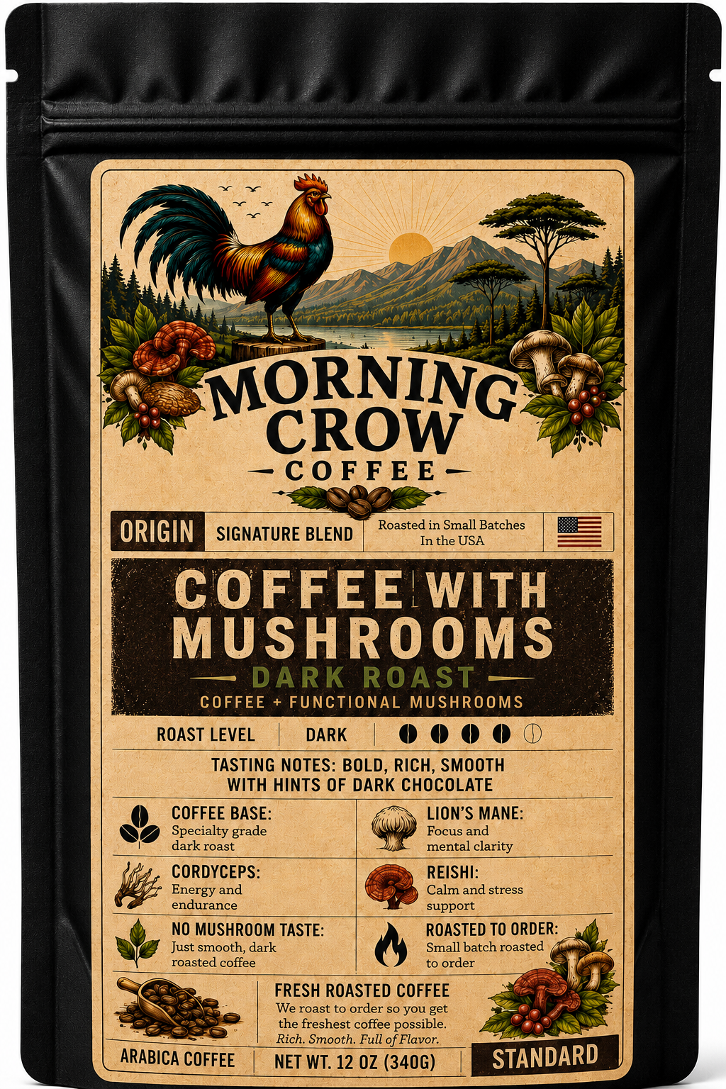 Coffee with Mushrooms Dark Roast